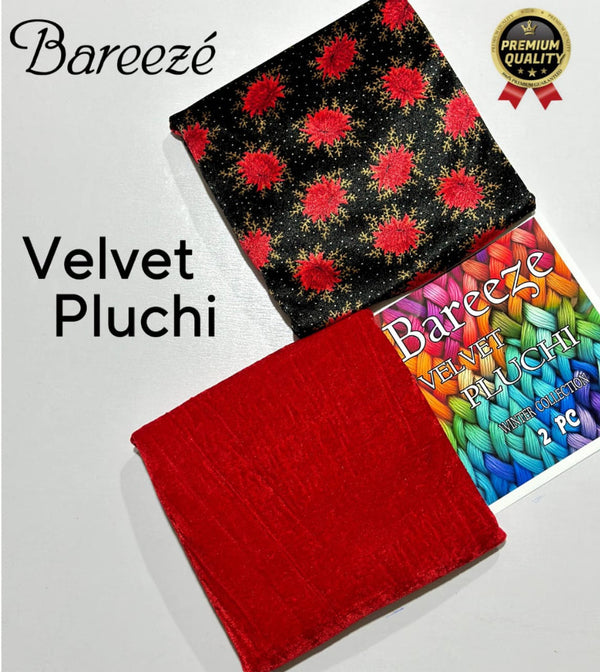 Winter Velvet Pluchi Bareeza 2pc