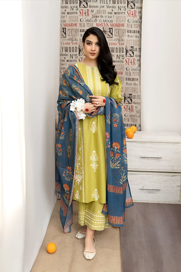 URGE DHANAK 3PC EMBROIDERED | D # 120