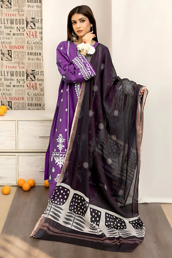 URGE DHANAK 3PC EMBROIDERED | D # 120