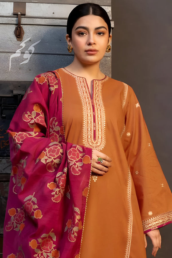 URGE DHANAK 3PC EMBROIDERED | D # 138