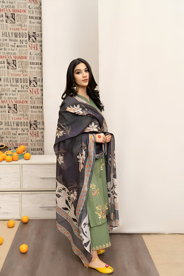 URGE DHANAK 3PC EMBROIDERED | D # 120