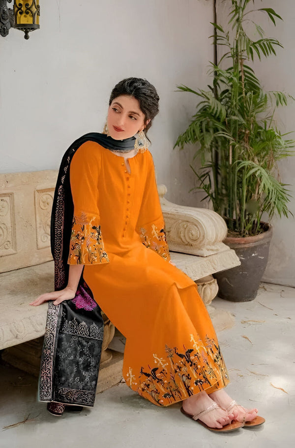 ASLING DHANAK 3PC EMBROIDERED | D # 141