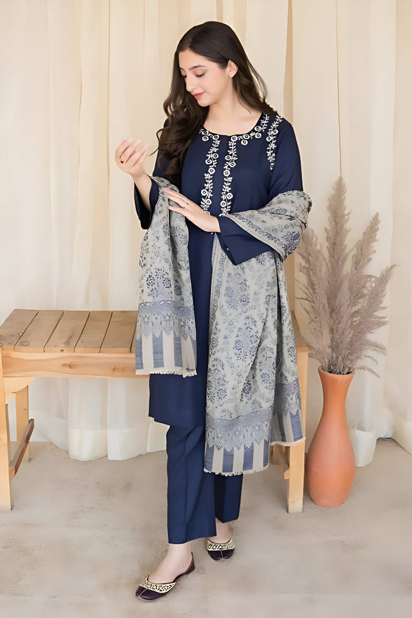 ASLING DHANAK 3PC EMBROIDERED | D # 139