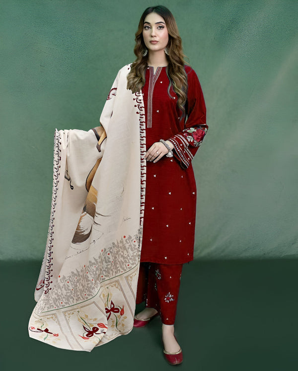 URGE DHANAK 3PC EMBROIDERED | D # 126