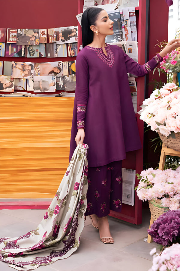 SAPPHIRE DHANAK 3PC EMBROIDERED | D # 132