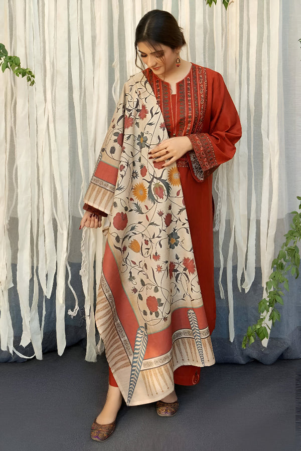 URGE DHANAK 3PC EMBROIDERED | D # 130