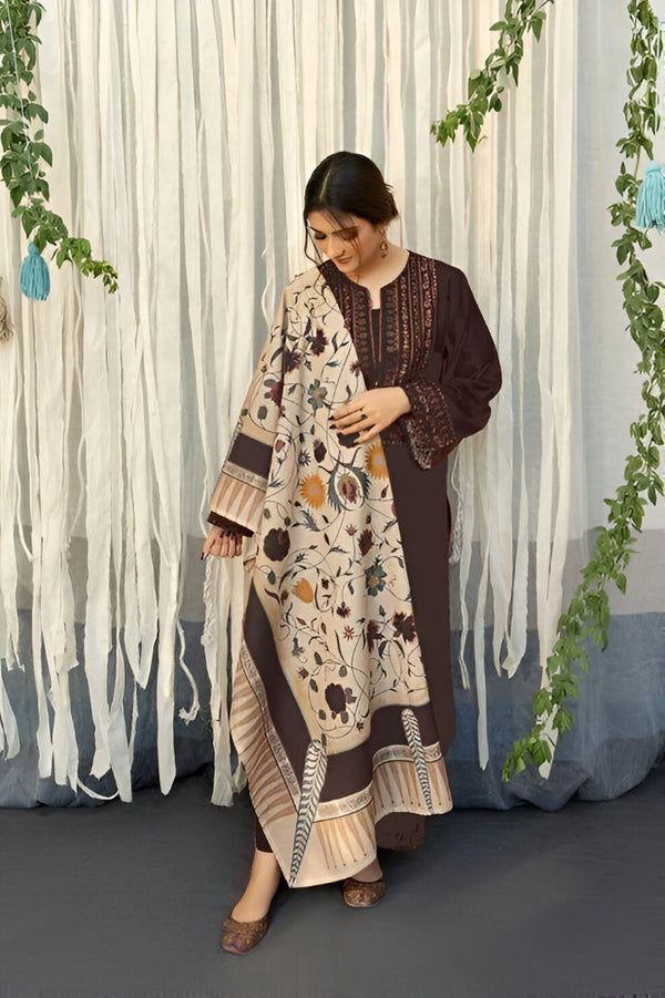 URGE DHANAK 3PC EMBROIDERED | D # 150