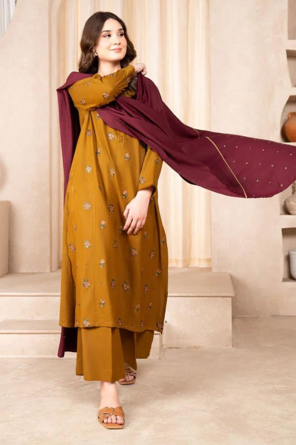 ASLING DHANAK 3PC EMBROIDERED | D # 190