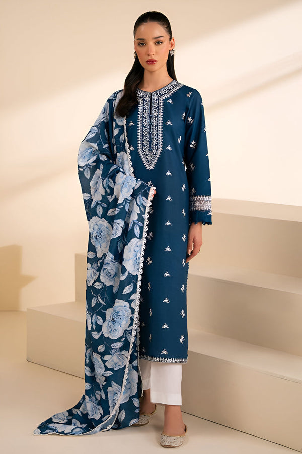 CROSS STICH DHANAK 3PC EMBROIDERED | D # 108