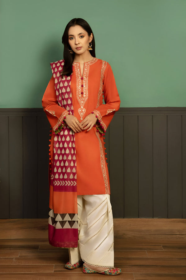 URGE DHANAK 3PC EMBROIDERED | D # 180