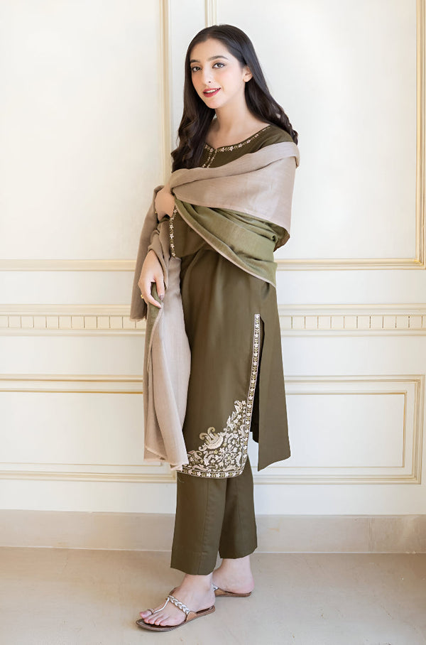 ASLING DHANAK 3PC EMBROIDERED | D # 228