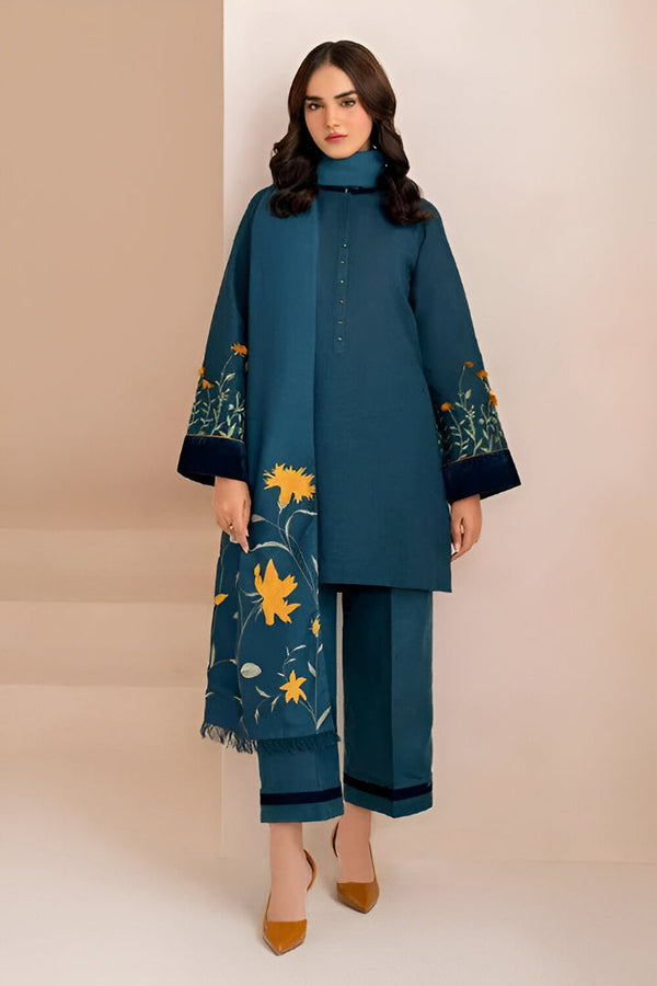 BAROQUE DHANAK 3PC EMBROIDERED | D # 110