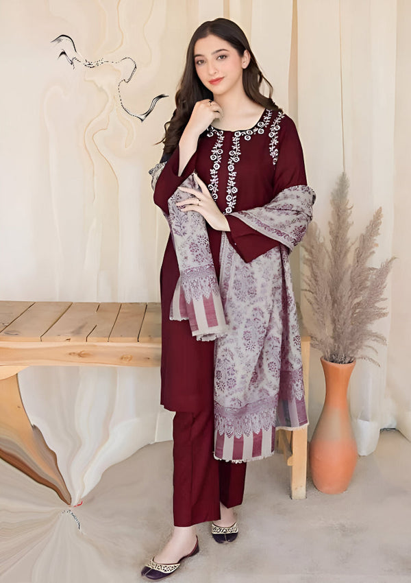 ASLING DHANAK 3PC EMBROIDERED | D # 139