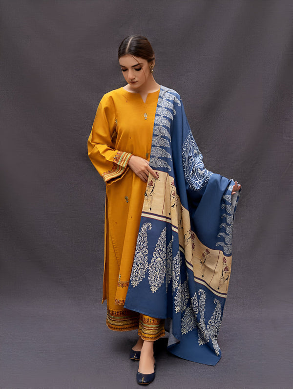 URGE DHANAK 3PC EMBROIDERED | D # 170