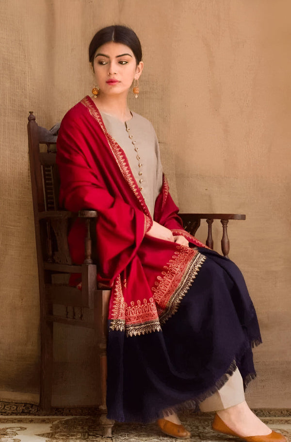 DYOT DHANAK 3PC EMBROIDERED | D # 182