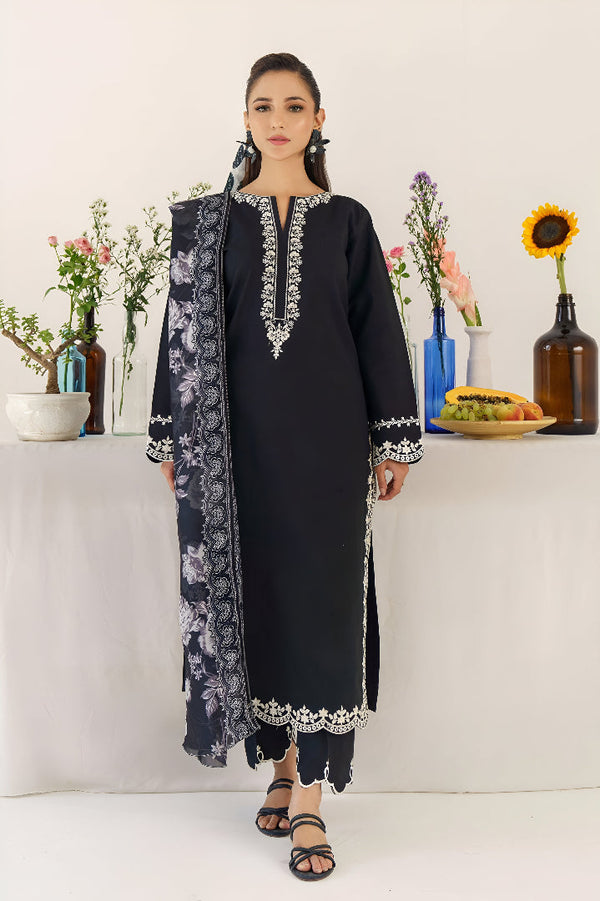 CROSS STITCH DHANAK 3PC EMBROIDERED | D # 59