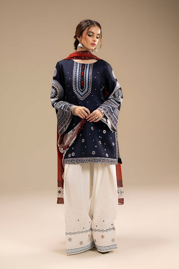 JAZMIN DHANAK 3PC EMBROIDERED | D # 203