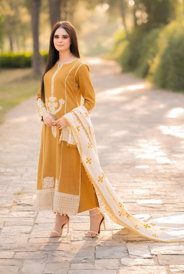 ASLING DHANAK 3PC EMBROIDERED | D # 220