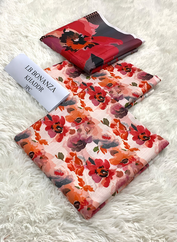 IB Bonanza Khaddar 3pc Unstitched | D # 410