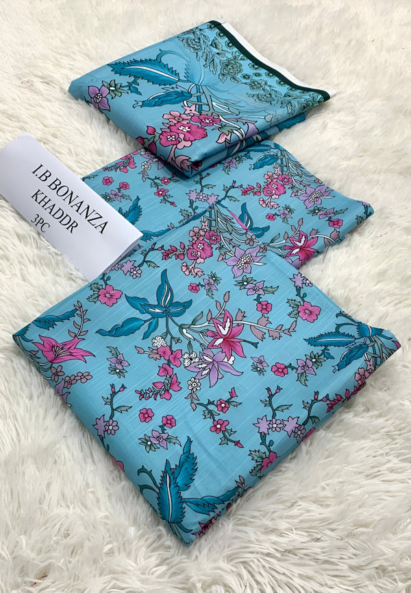 IB Bonanza Khaddar 3pc Unstitched | D # 412