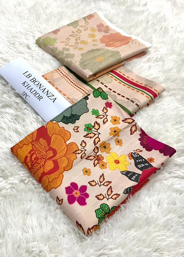 IB Bonanza Khaddar 3pc Unstitched | D # 413