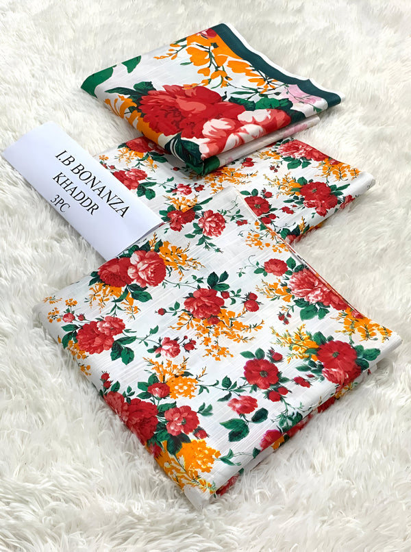 IB Bonanza Khaddar 3pc Unstitched | D # 416