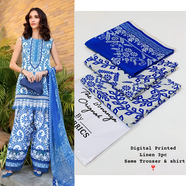 IB Bonanza | Binsaeed Linen 3pc | D # 4633