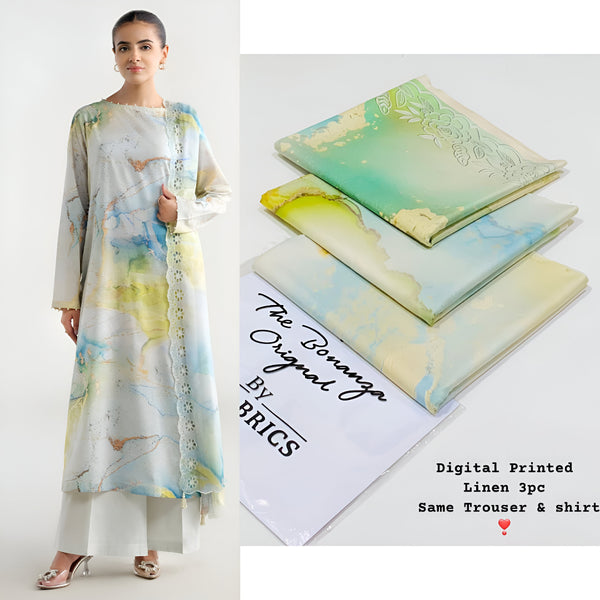 IB Bonanza | Binsaeed Linen 3pc | D # 4636