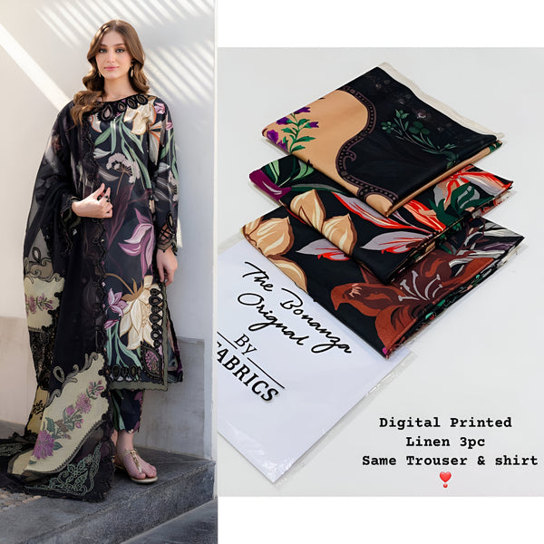 IB Bonanza | Binsaeed Linen 3pc | D # 4639