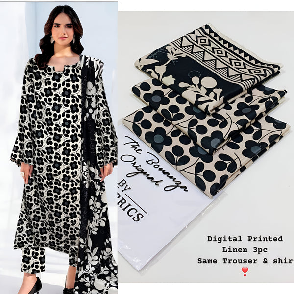 IB Bonanza | Binsaeed Linen 3pc | D # 4640
