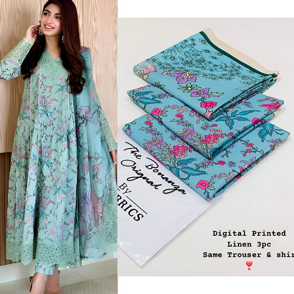 IB Bonanza | Binsaeed Linen 3pc | D # 4642