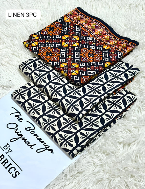 IB Bonanza | Binsaeed Linen 3pc | D # 4648