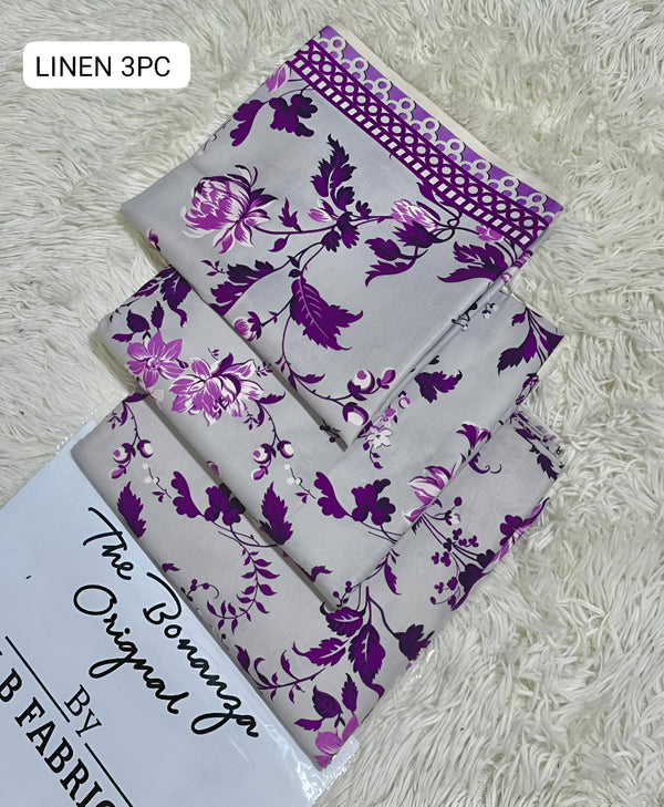 IB Bonanza | Binsaeed Linen 3pc | D # 4652
