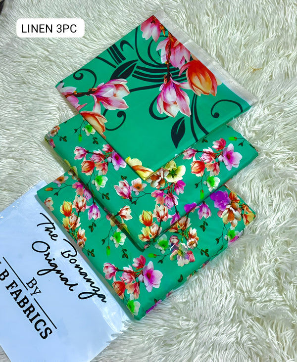 IB Bonanza | Binsaeed Linen 3pc | D # 4656