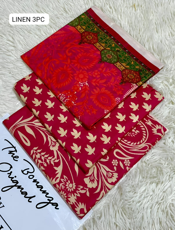 IB Bonanza | Binsaeed Linen 3pc | D # 4657