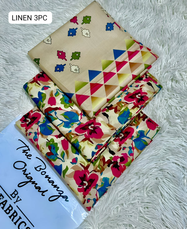 IB Bonanza | Binsaeed Linen 3pc | D # 4658