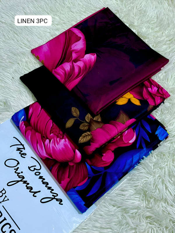 IB Bonanza | Binsaeed Linen 3pc | D # 4659