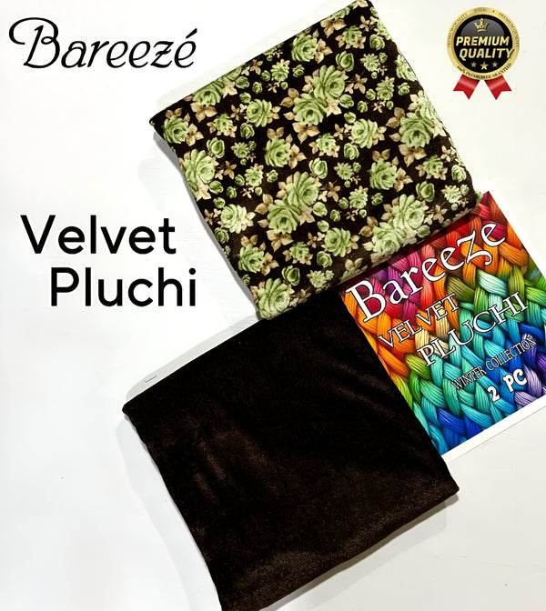 Winter Velvet Pluchi Bareeza 2pc