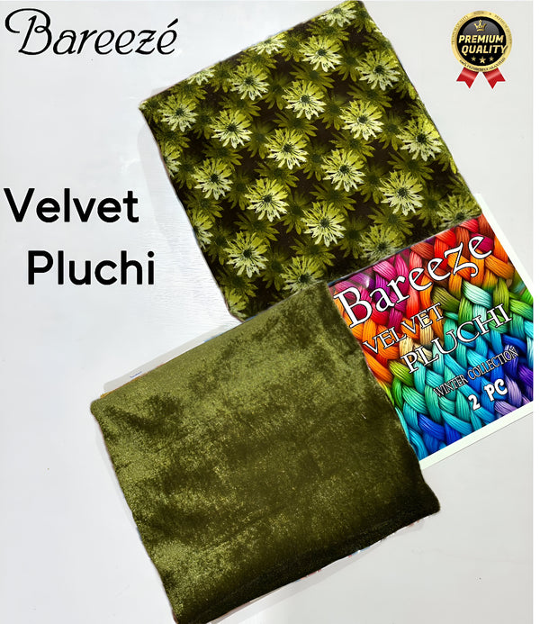 Winter Velvet Pluchi Bareeza 2pc