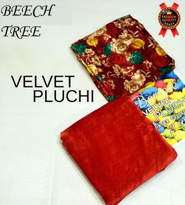 Winter Velvet Pluchi Bareeza 2pc
