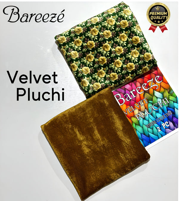 Winter Velvet Pluchi Bareeza 2pc