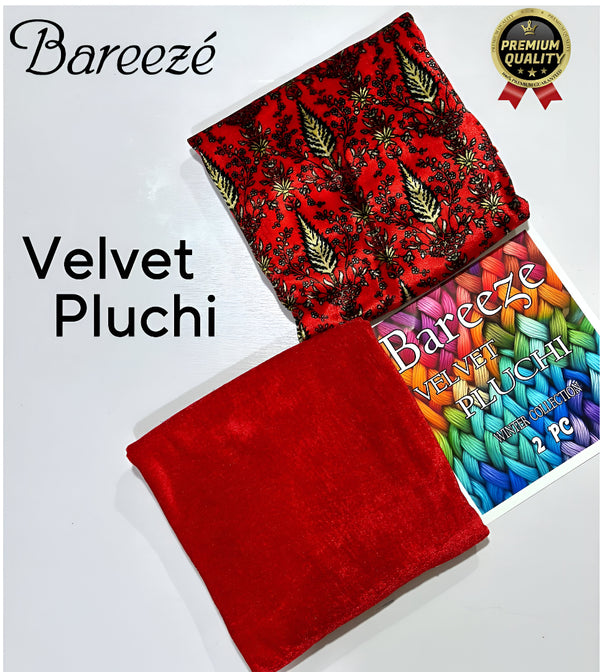 Winter Velvet Pluchi Bareeza 2pc
