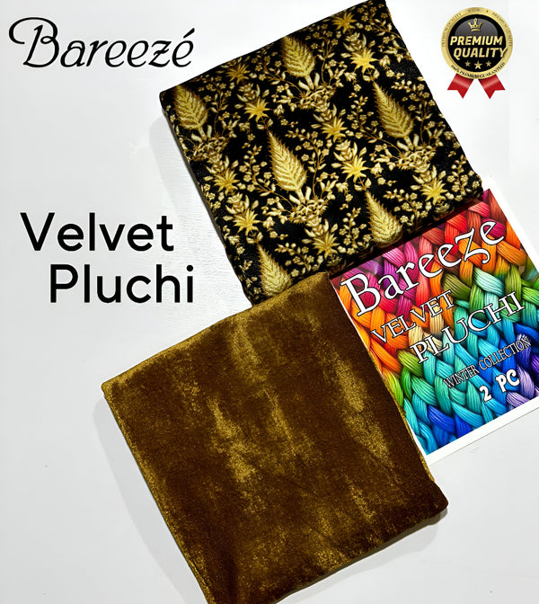 Winter Velvet Pluchi Bareeza 2pc