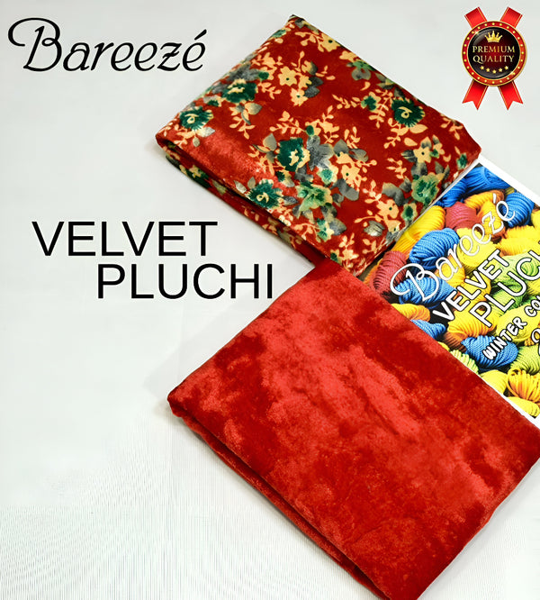 Winter Velvet Pluchi Bareeza 2pc