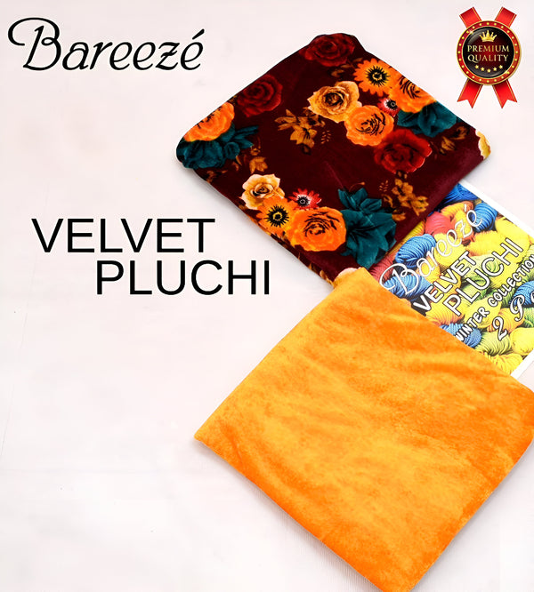 Winter Velvet Pluchi Bareeza 2pc