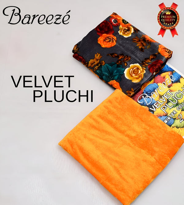 Winter Velvet Pluchi Bareeza 2pc