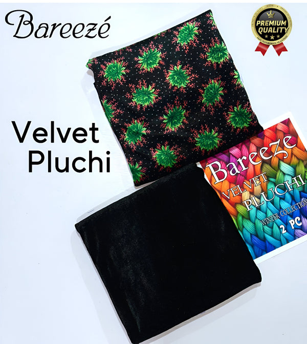 Winter Velvet Pluchi Bareeza 2pc