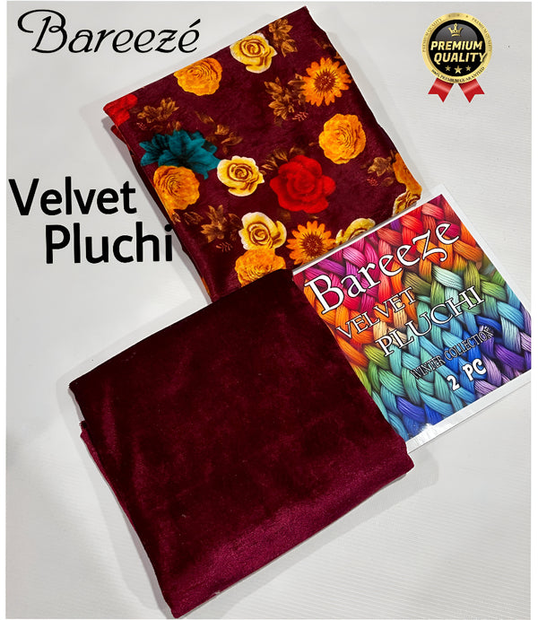 Winter Velvet Pluchi Bareeza 2pc