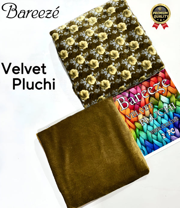 Winter Velvet Pluchi Bareeza 2pc